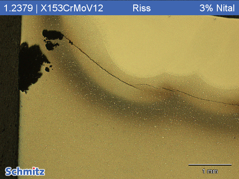 1.2379 | X153CrMoV12 mit WEZ-Riss - 1