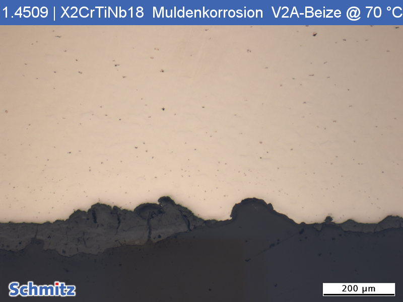 Shallow pitting/crevice corrosion in 1.4509 | X2CrTiNb18 | AISI 441 | S43940 - 1