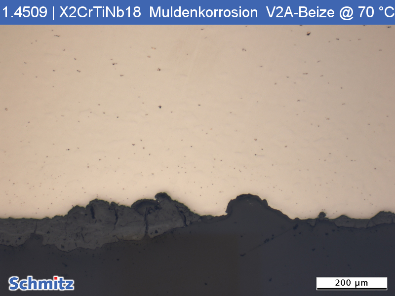 Mulden-/Spaltkorrosion an einem 1.4509 | X2CrTiNb18 | AISI 441 | S43940 - 1