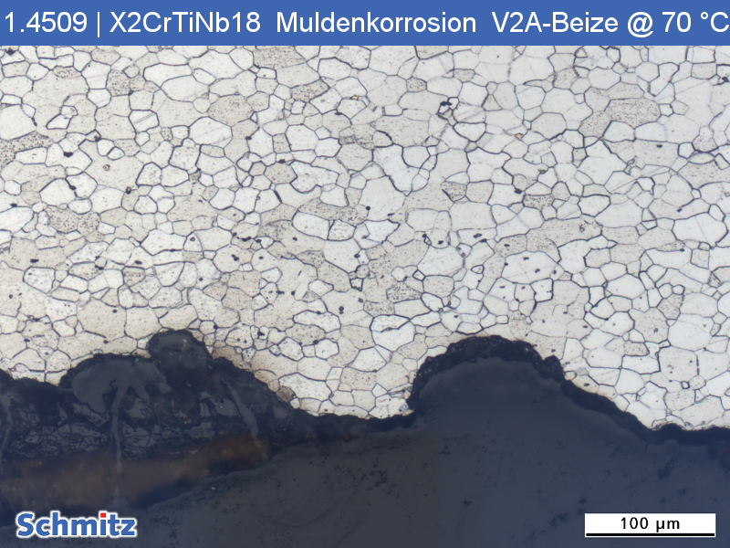 Mulden-/Spaltkorrosion an einem 1.4509 | X2CrTiNb18 | AISI 441 | S43940 - 4