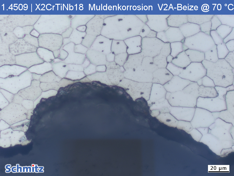 Mulden-/Spaltkorrosion an einem 1.4509 | X2CrTiNb18 | AISI 441 | S43940 - 5