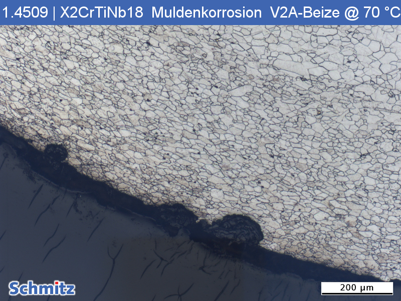 Mulden-/Spaltkorrosion an einem 1.4509 | X2CrTiNb18 | AISI 441 | S43940 - 7