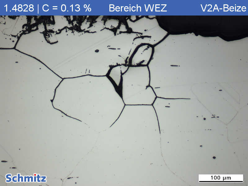 Interkristalline Korrosion an einem 1.4828 | X15CrNiSi20-12 | AISI 309 | S30900 - 03