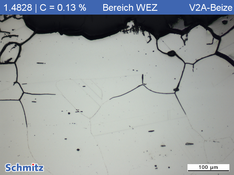 Interkristalline Korrosion an einem 1.4828 | X15CrNiSi20-12 | AISI 309 | S30900 - 04