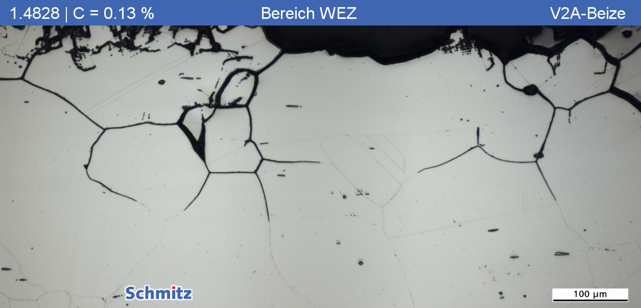 Intergranular corrosion in 1.4828 | X15CrNiSi20-12 | AISI 309 | S30900 - 05