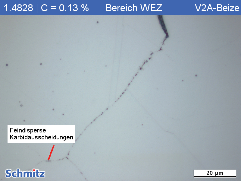 Interkristalline Korrosion an einem 1.4828 | X15CrNiSi20-12 | AISI 309 | S30900 - 07