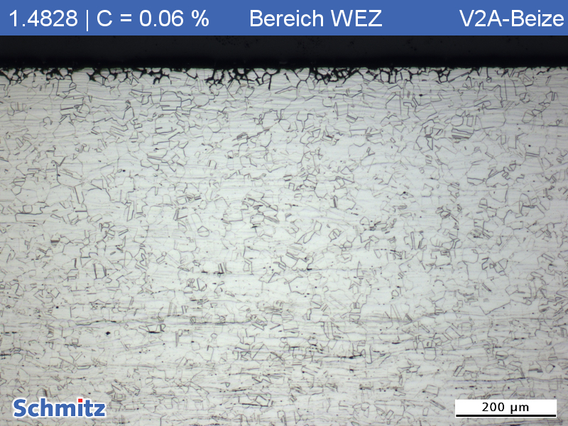 Intergranular corrosion in 1.4828 | X15CrNiSi20-12 | AISI 309 | S30900 - 08