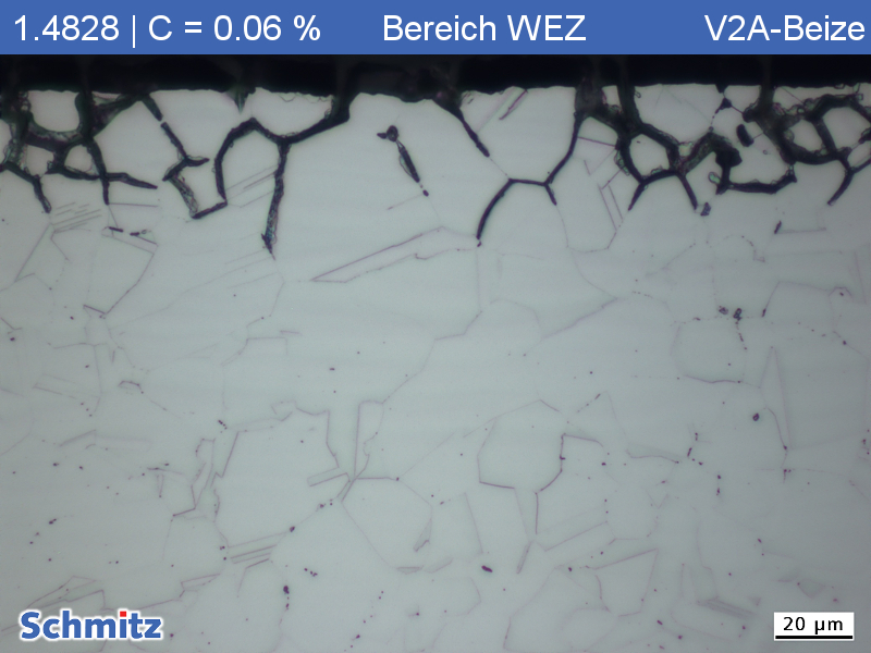 Intergranular corrosion in 1.4828 | X15CrNiSi20-12 | AISI 309 | S30900 - 10