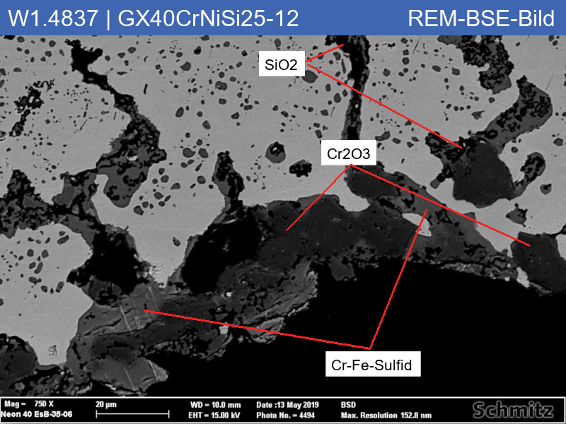 1.4837 | GX40CrNiSi25-12 Hot corrosion with molten sulfate - 04