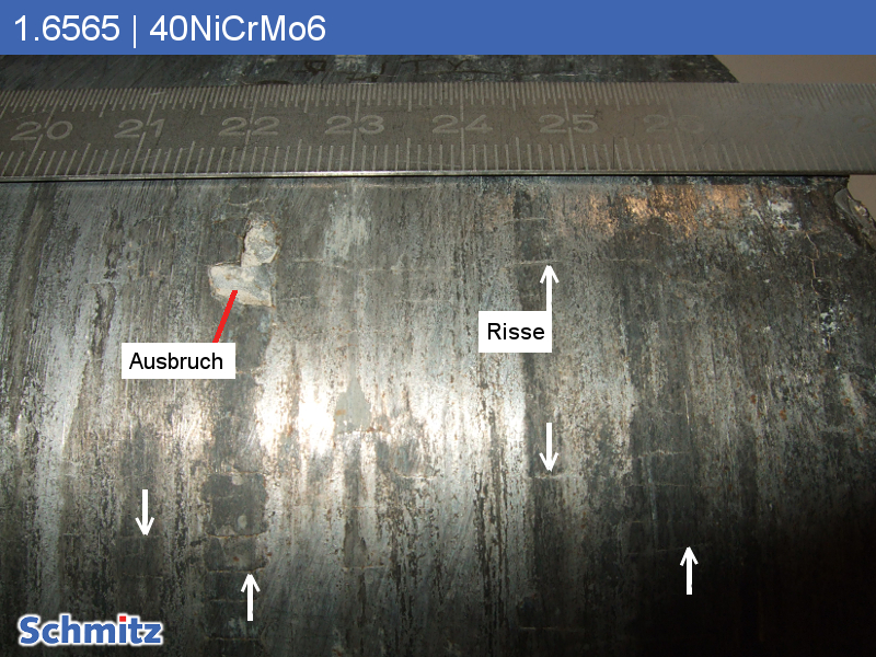 1.6565 | 40NiCrMo6 Broken shaft of an impact hammer mill - 2