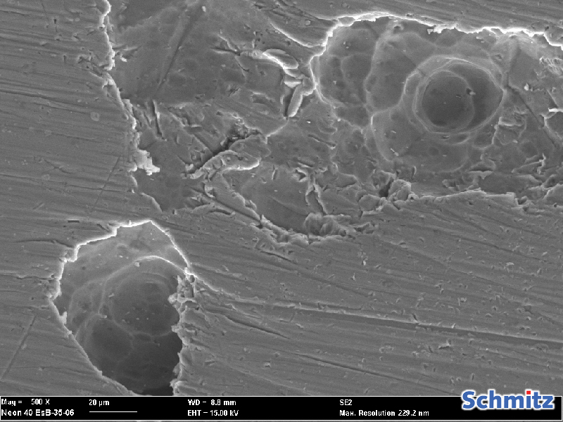 Pitting corrosion attack on Aluminium by foreign metallic particles