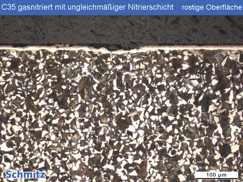 1.0501 | C35 gasnitriert mit ungleichmäßiger Nitrierschicht - 5