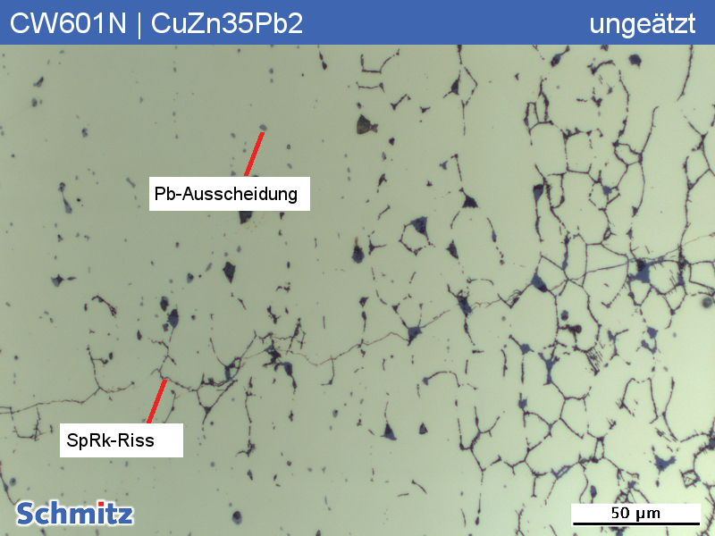 Stress corrosion cracking on brass screw connection CW601N | CuZn35Pb2 | C34200 - 03