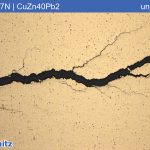 Stress corrosion cracking on brass CW617N | CuZn40Pb2 | C37700 - 1