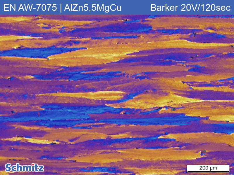 EN AW-7075 | AlZn5,5MgCu | AA7075 Barker etching - 09