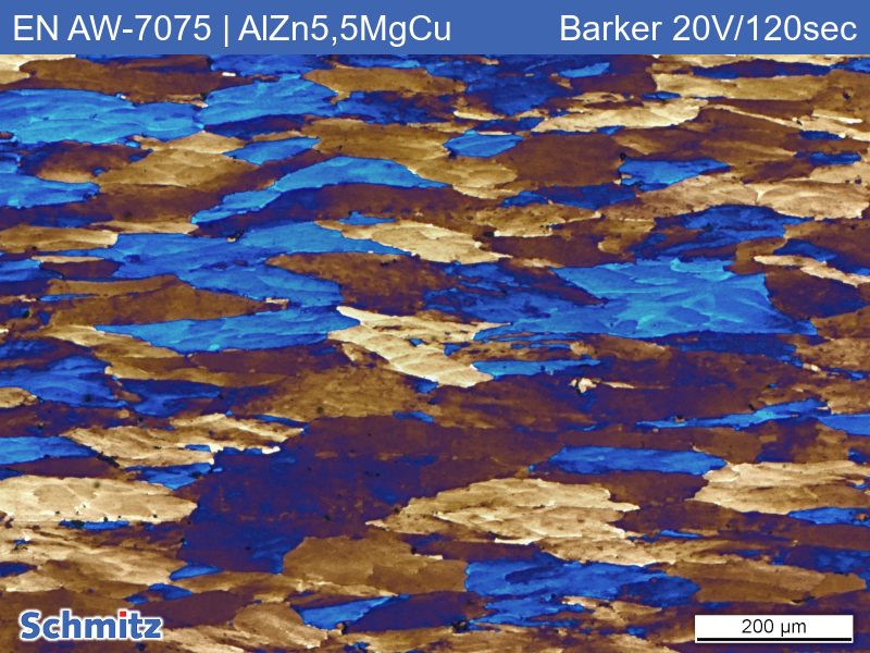 EN AW-7075 | AlZn5,5MgCu | AA7075 Barker etching - 12