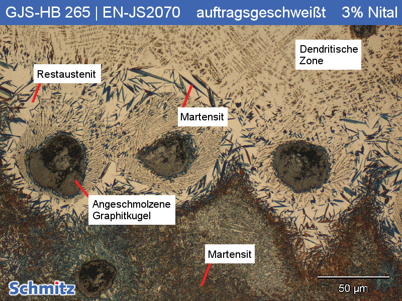 EN-GJS-HB 265 | EN-JS2070 mit WC-Co-Cr Auftragsschweißung - 3