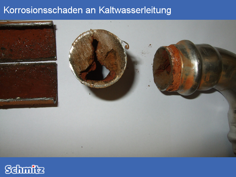 Flächenkorrosion an Kaltwasserleitung - 5