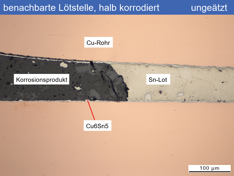 Galvanic corrosion (bimetallic corrosion) of a hot water pipe - 04
