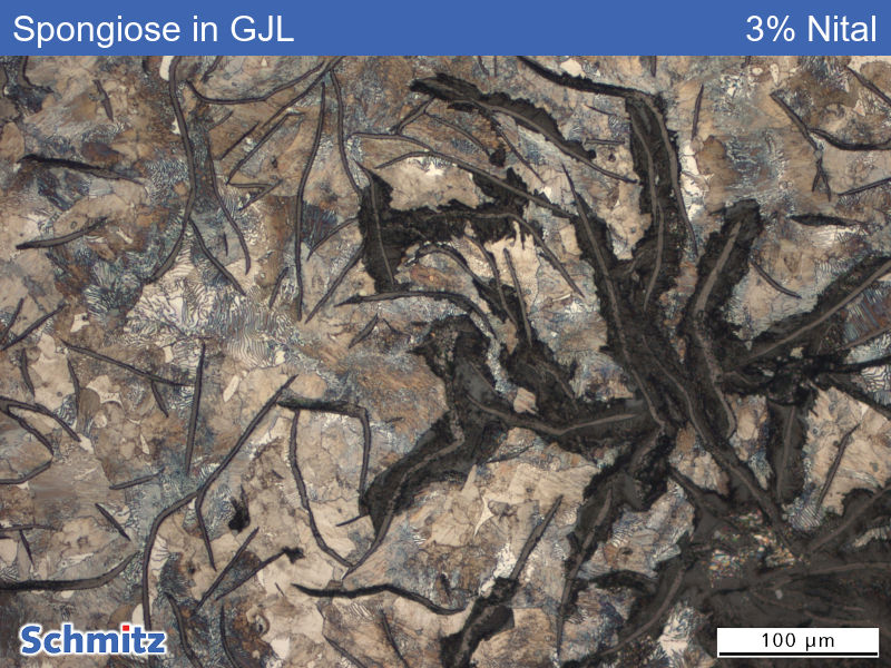 Gaphite corrosion (spongiosis) lamellar gray cast iron - 04