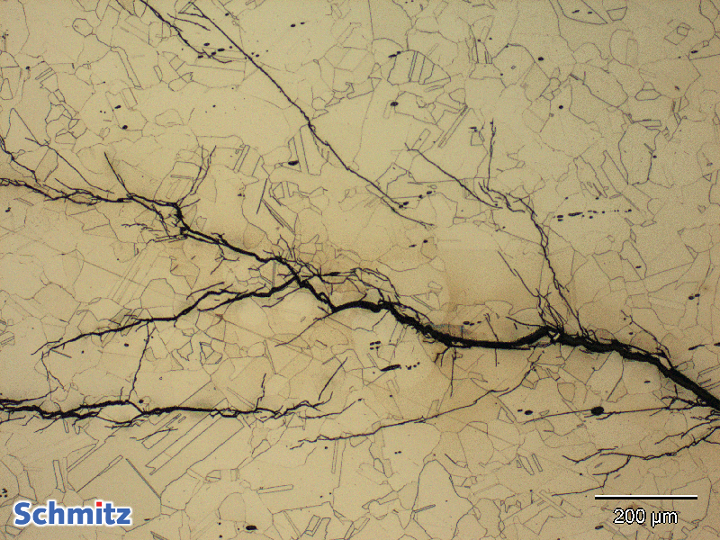 Stress corrosion cracking (chlorine-induced) in high-alloyed CrNi steel 1.4404 | X2CrNiMo17-12-2 | AISI 316L | S31603