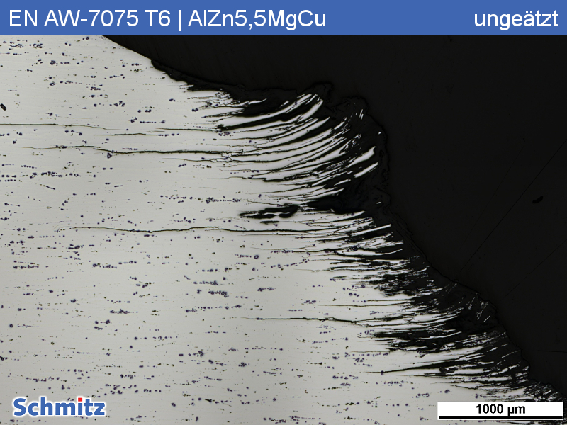 Exfoliation corrosion in EN AW-7075 T6 | AlZn5.5MgCu | AA7075 - 3