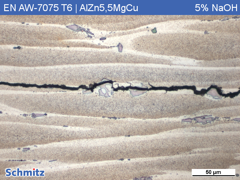 Schichtkorrosion an EN AW-7075 T6 | AlZn5,5MgCu | AA7075 - 7