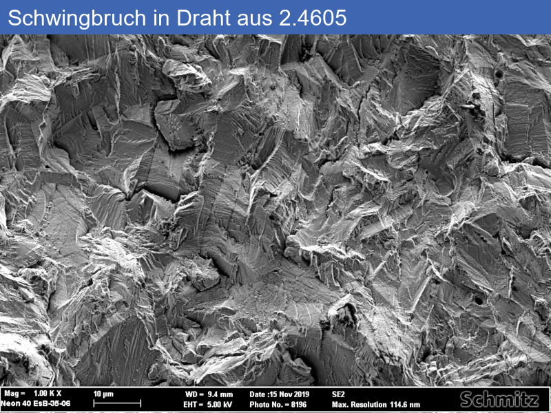 2.4605 | Alloy 59 Schwingbruch vs. Gewaltbruch eines Drahtes - 02