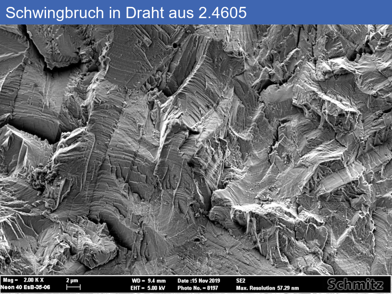 2.4605 | Alloy 59 Schwingbruch vs. Gewaltbruch eines Drahtes - 03