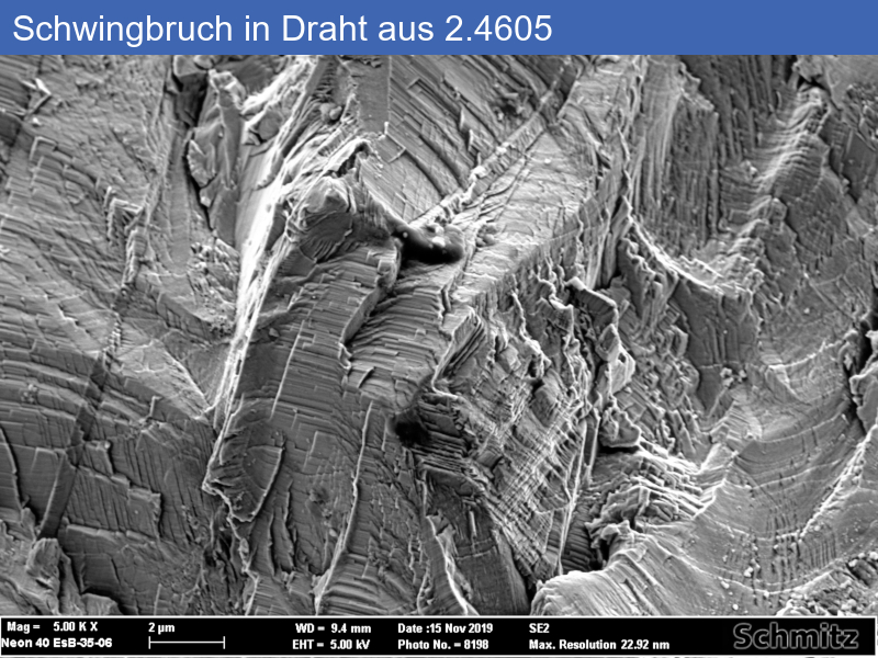 2.4605 | Alloy 59 Schwingbruch vs. Gewaltbruch eines Drahtes - 04