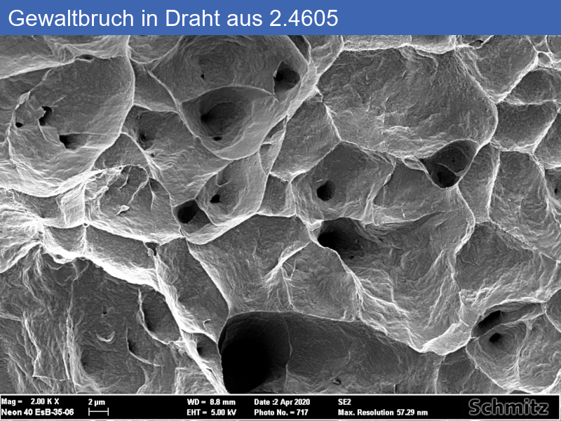 2.4605 | Alloy 59 Schwingbruch vs. Gewaltbruch eines Drahtes - 08