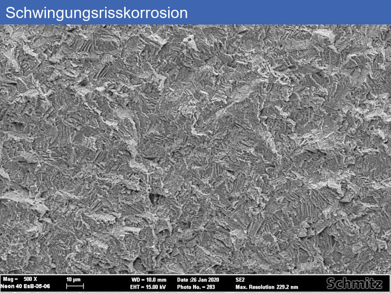 Fatigue corrosion cracking in a deep-drawn component - 01