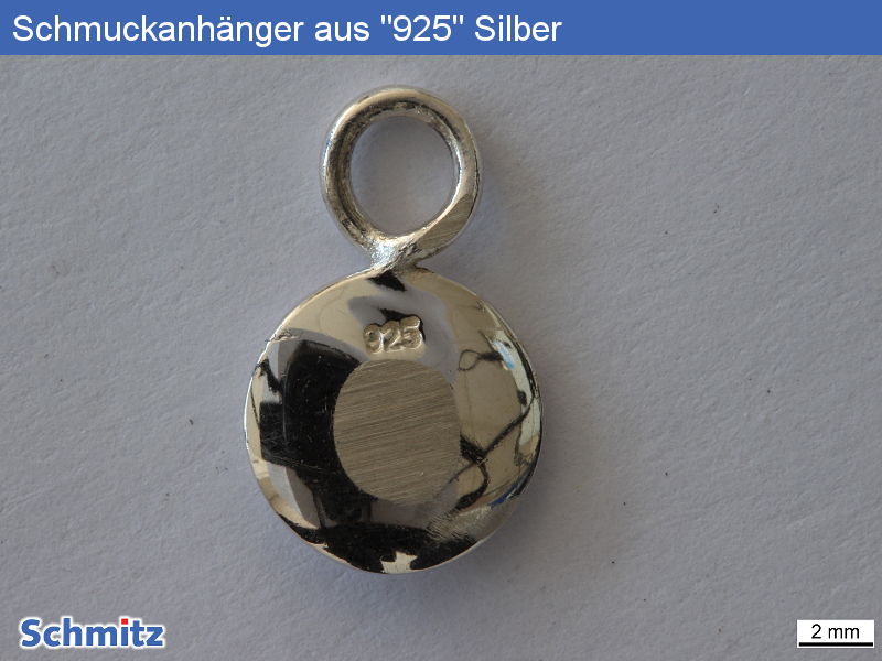 Silver pendant made of 925 with insufficient silver content - 1