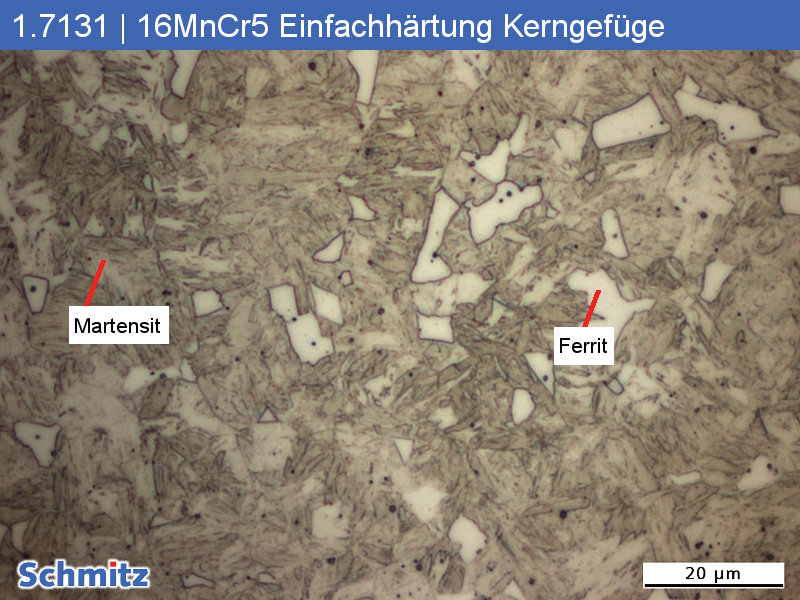 1.7131 | 16MnCr5 Kerngefüge nach Einfachhärtung - 03