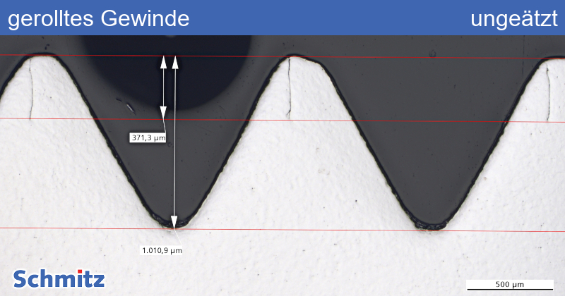 Material bulge in rolled screw 12.9 - 01