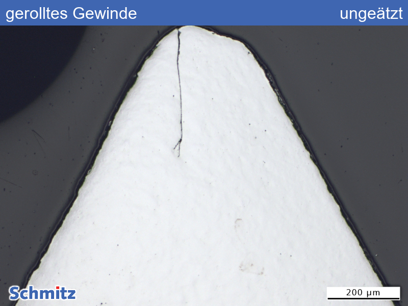 Material bulge in rolled screw 12.9 - 02