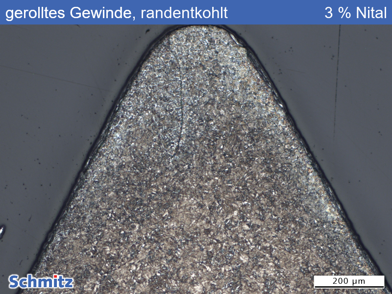 Materialfalten in gerollter Schraube 12.9 - 04