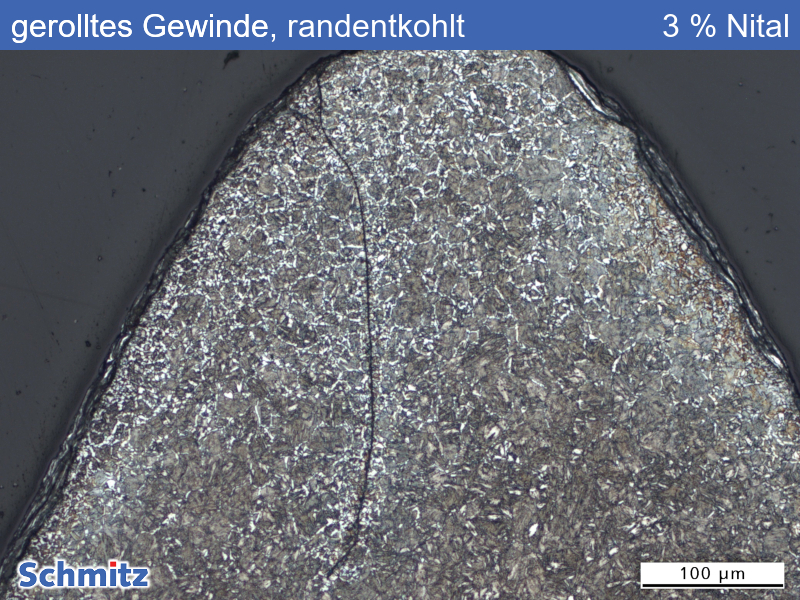 Materialfalten in gerollter Schraube 12.9 - 05