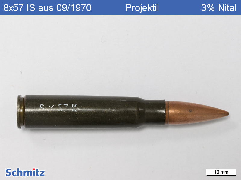 Centerfire cartridge 8×57 IS from 09/1970 – Projectile - 1