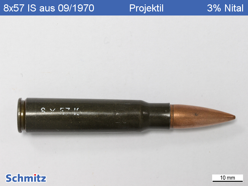 Zentralfeuerpatrone 8×57 IS aus 09/1970 – Projektil - 1