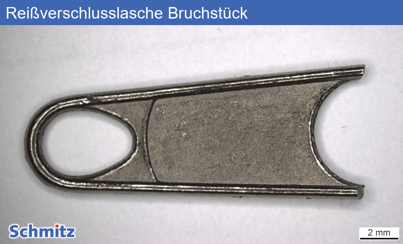 ZL0400 | ZnAl4 Gebrochene Reißverschlusslasche aus Zink-Druckguss - 01