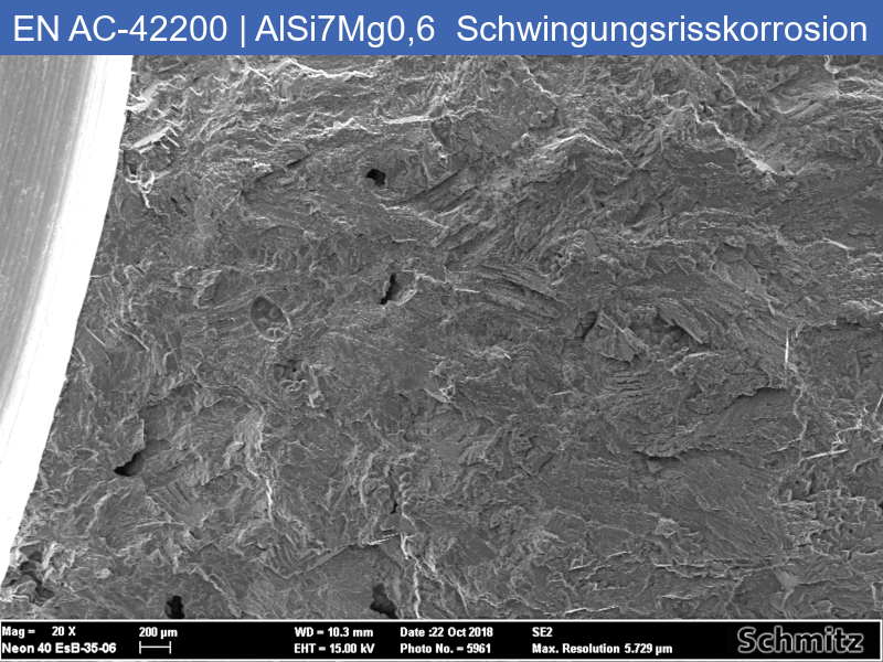 EN AC-42200 | AlSi7Mg0,6 (T6) Sandguss, Schwingungsrisskorrosion - 01