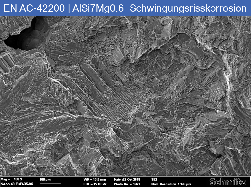 EN AC-42200 | AlSi7Mg0,6 (T6) Sandguss, Schwingungsrisskorrosion - 02