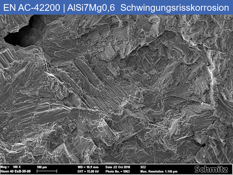 EN AC-42200 | AlSi7Mg0,6 (T6) Sand casting, vibration corrosion cracking - 02