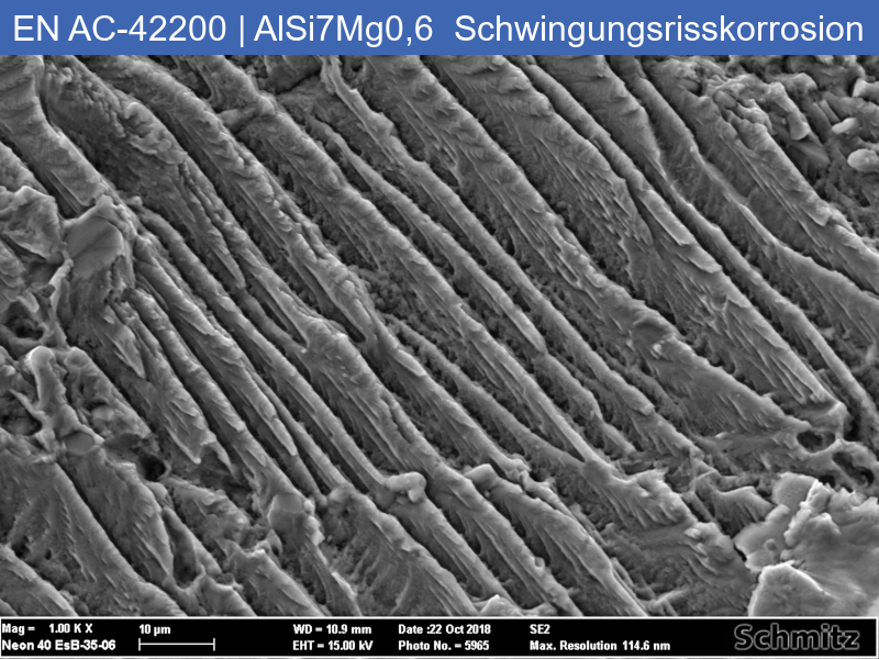 EN AC-42200 | AlSi7Mg0,6 (T6) Sandguss, Schwingungsrisskorrosion - 04