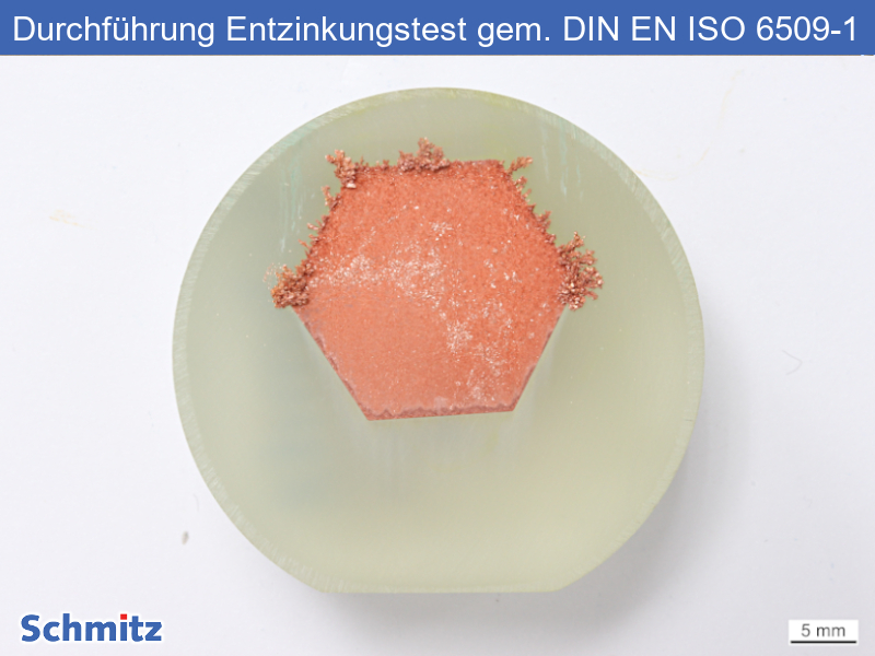 Carrying out a dezincification test according to DIN EN ISO 6509-1 - 02