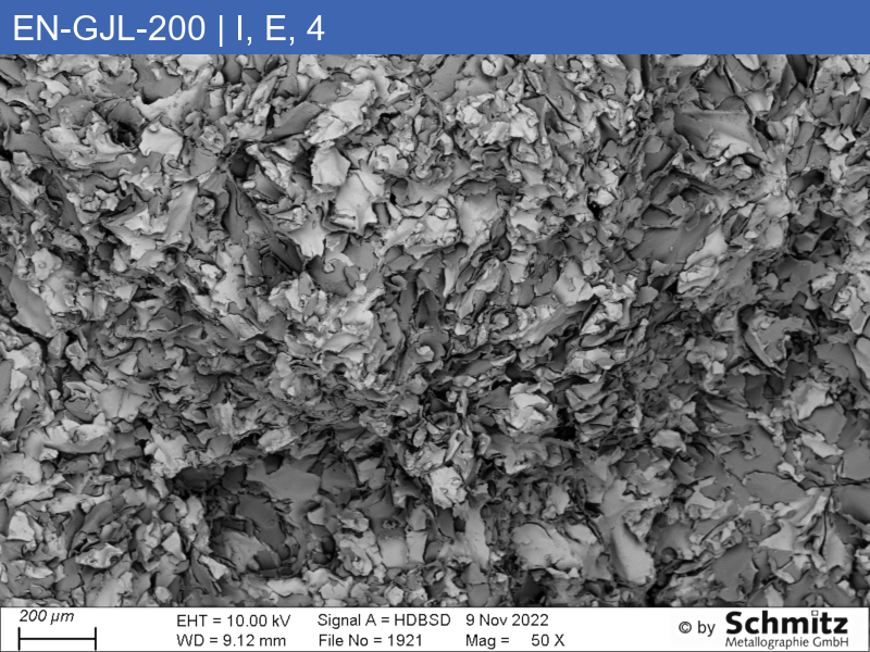 EN-GJL-200 | 5.1300 Graphite classification and fracture appearance in tensile tests - 13