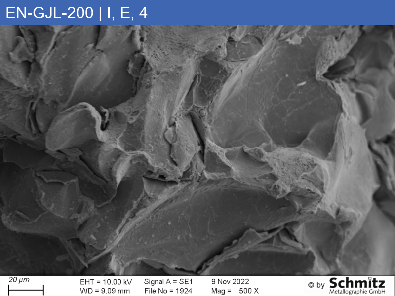 EN-GJL-200 | 5.1300 Graphite classification and fracture appearance in tensile tests - 16