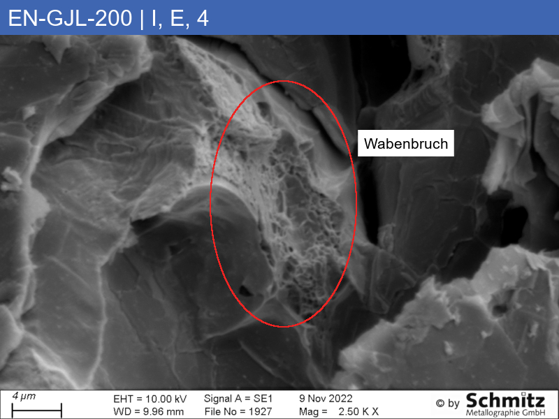 EN-GJL-200 | 5.1300 Graphite classification and fracture appearance in tensile tests - 18