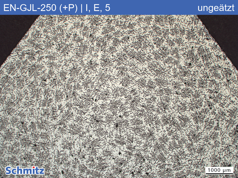 EN-GJL-250 (+P) | 5.1301 Increased phosphorus content, graphite classification and fracture appearance in tensile test - 01